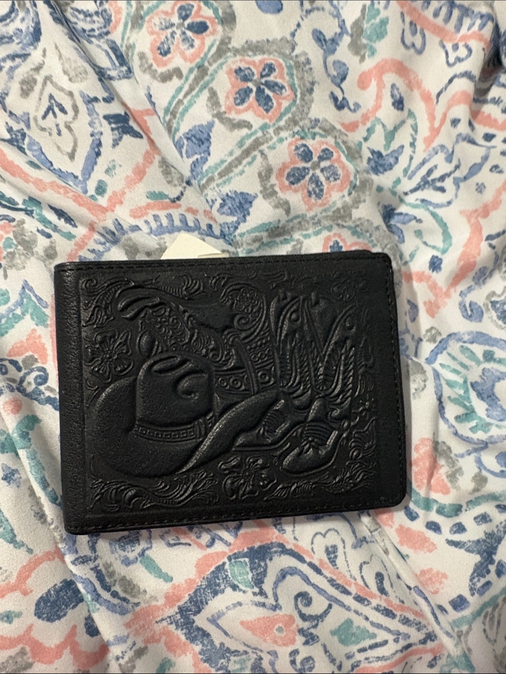 Vintage John Weitz Black Leather Men's Wallet